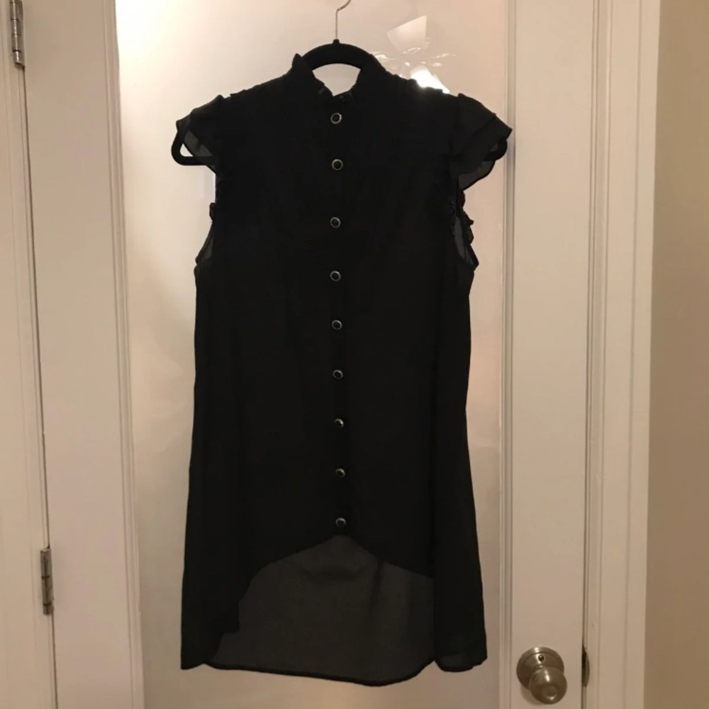 High low ruffle blouse